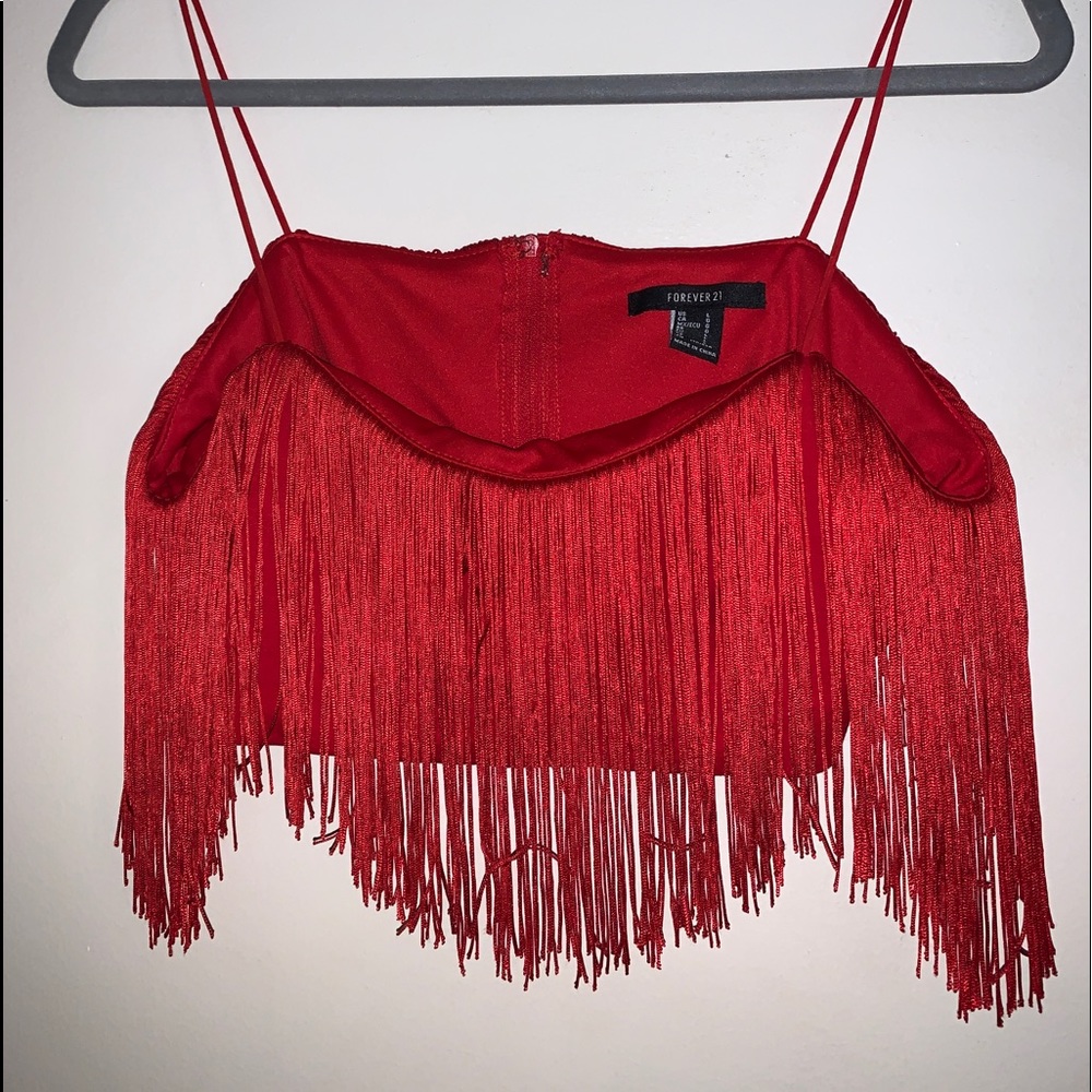 Fringed crop top